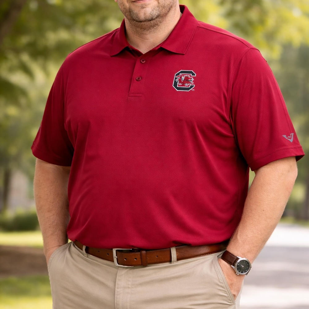 Under Armour Gamecocks Polo Men’s 3XL Garnet Performance NEW Big & Tall